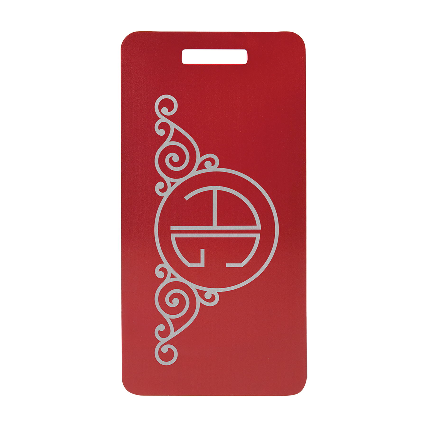 3 7/8" x 2" Anodized Aluminum Luggage Tag 3
