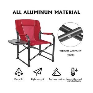 Portable Folding Camping Chair with Side Table 1