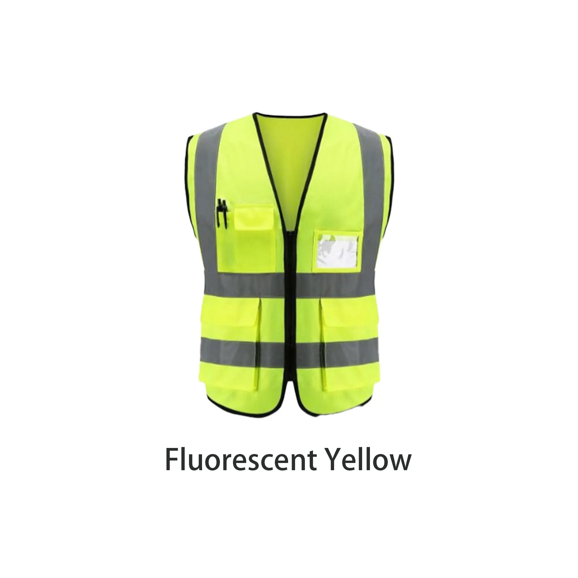 Multi-Pocket Safety Vest with Reflective Stripes 6