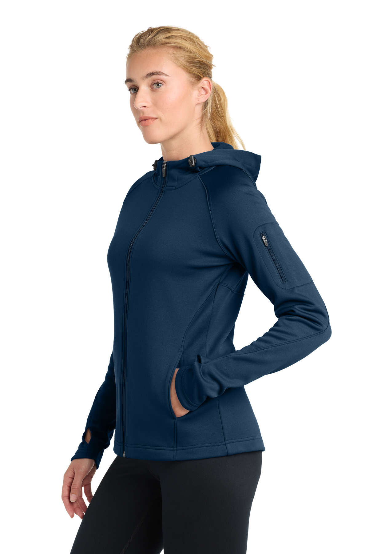 Sport-Tek® Ladies Tech Fleece Full-Zip Hooded Jacket 9