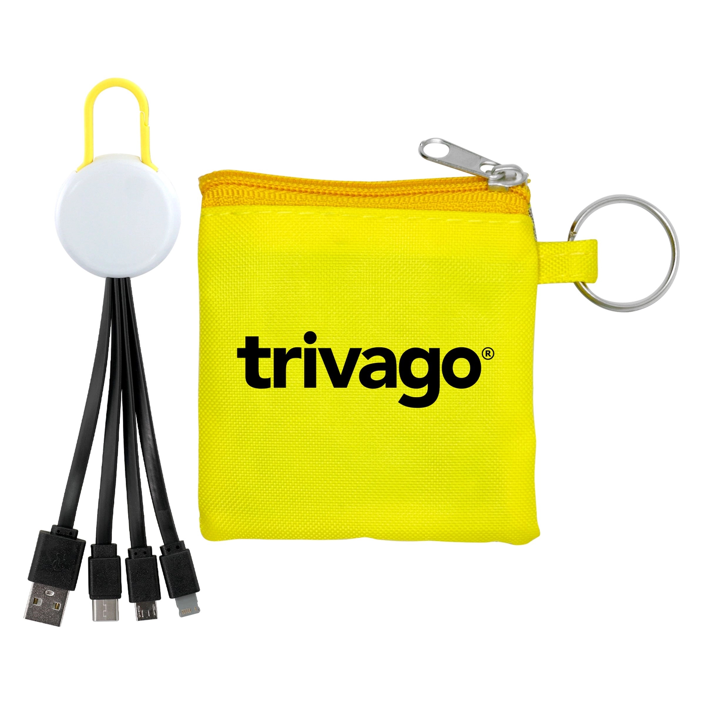 White Colorful Clip Cable Pouch Set 16