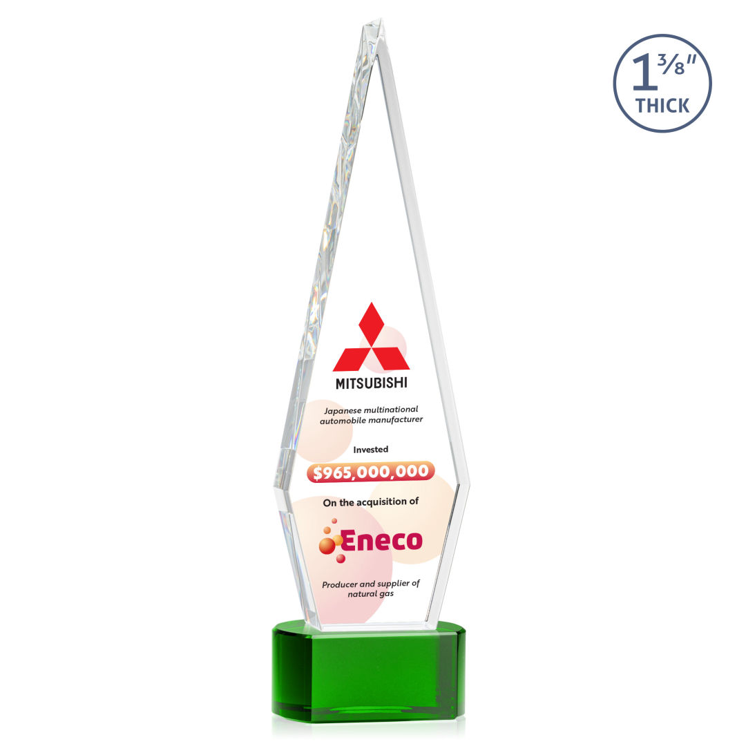 Springfield VividPrint™ Award on Paragon Base - Green 2