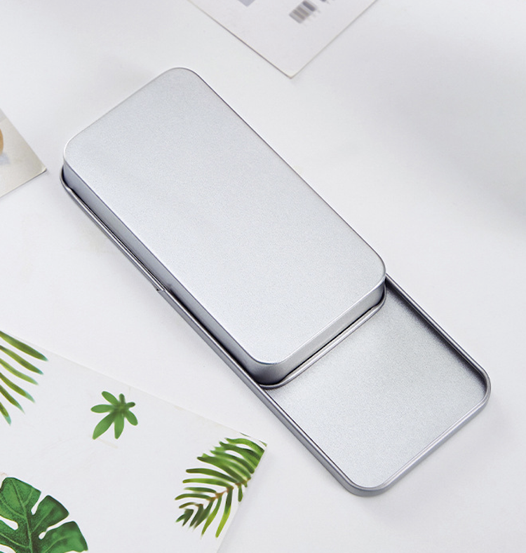 Mini Metal Tin Box Containers Metal Slide Top Tin Containers 3