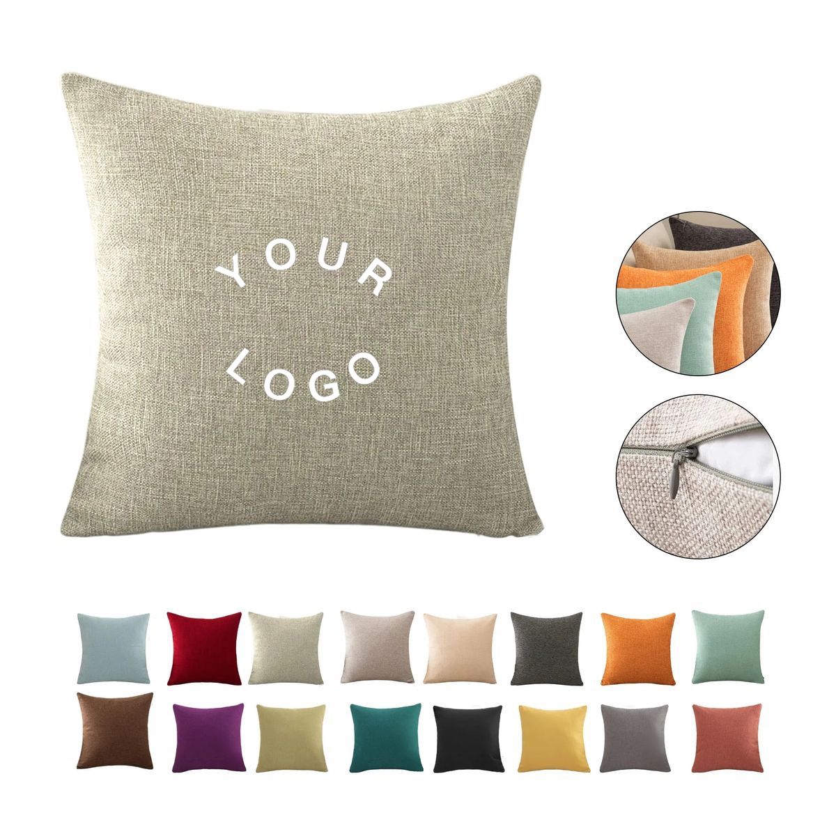 Breathable Linen Cushion Cover 18 Inch for Home Decor 4