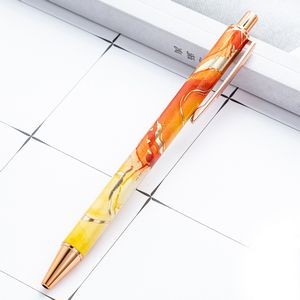 Gold Stamped Marble Pattern Metal Click Pen 11