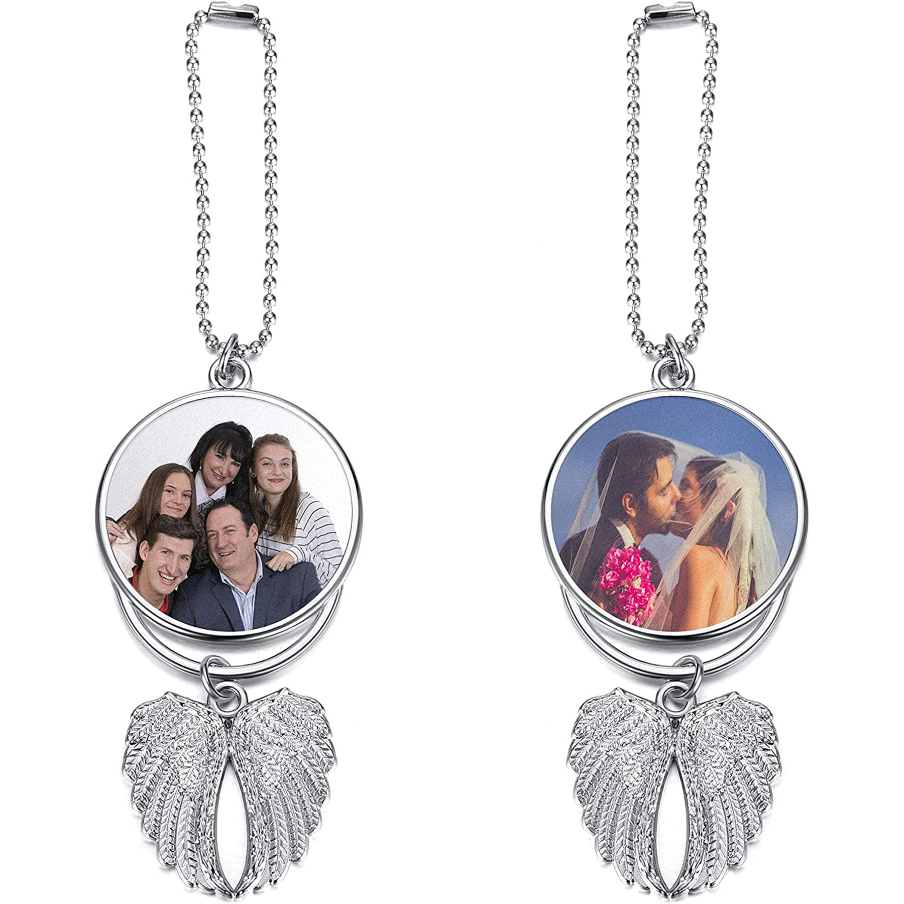 Custom Photo Car Hanging Ornament Angel Wing 3