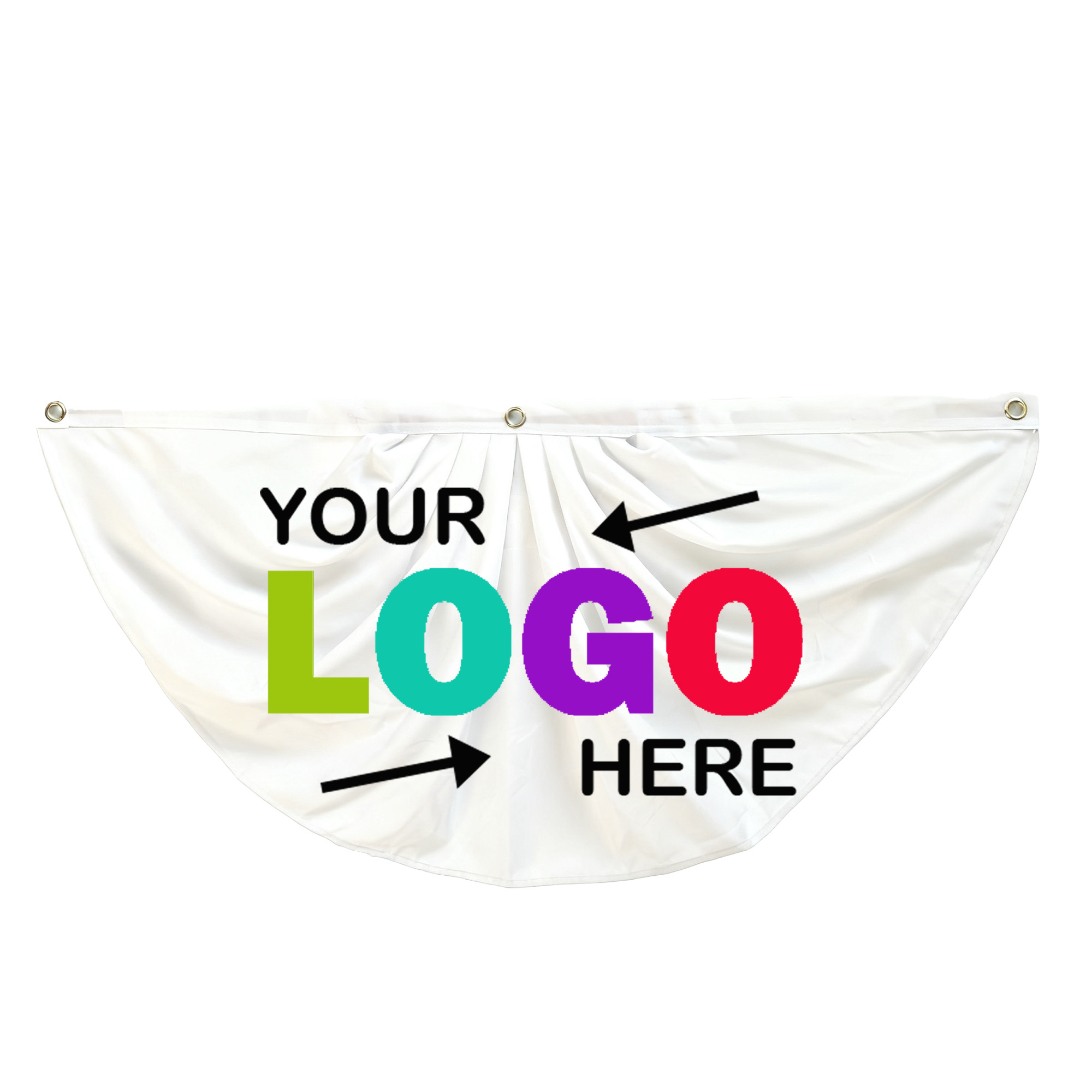 Game Day Fan Cheer Cape Half Circle Flag 2