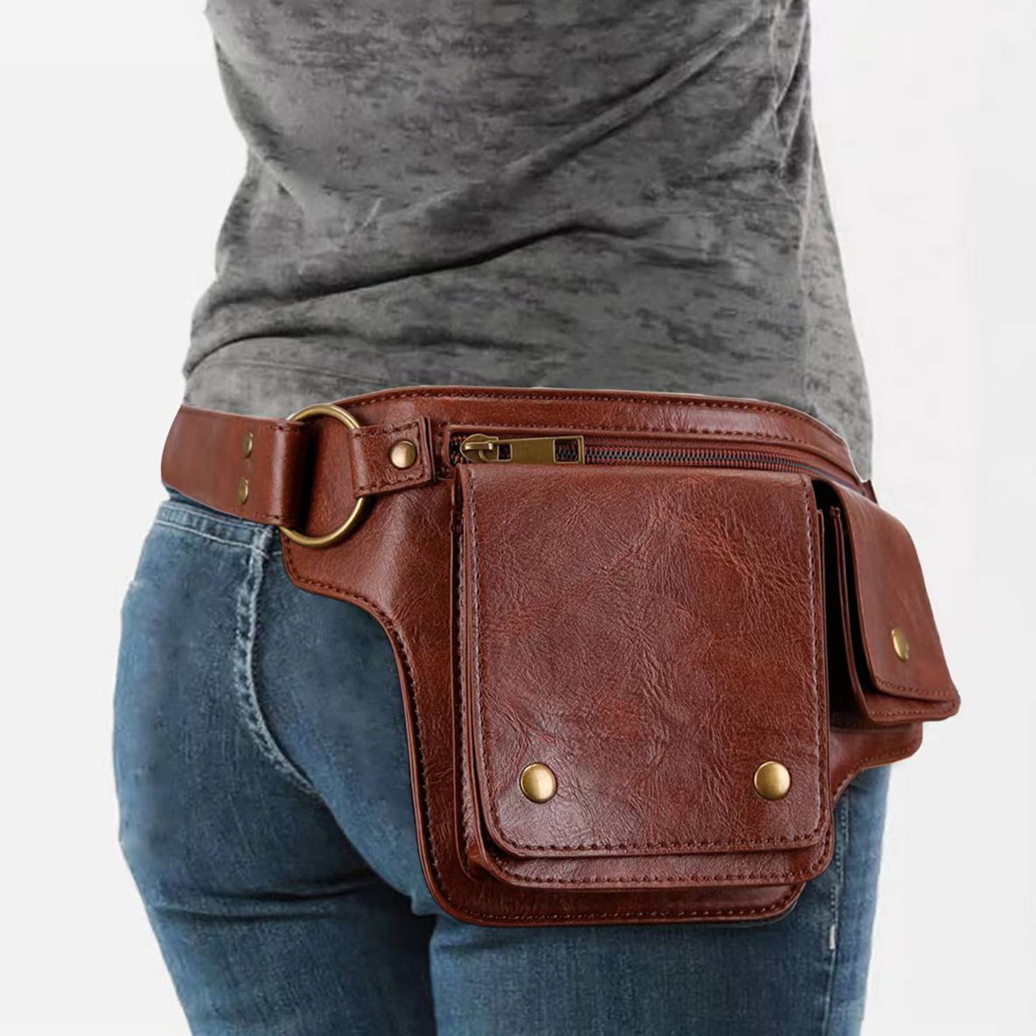 Women's PU Leather Waist Bag-Adjustable & Durable 8