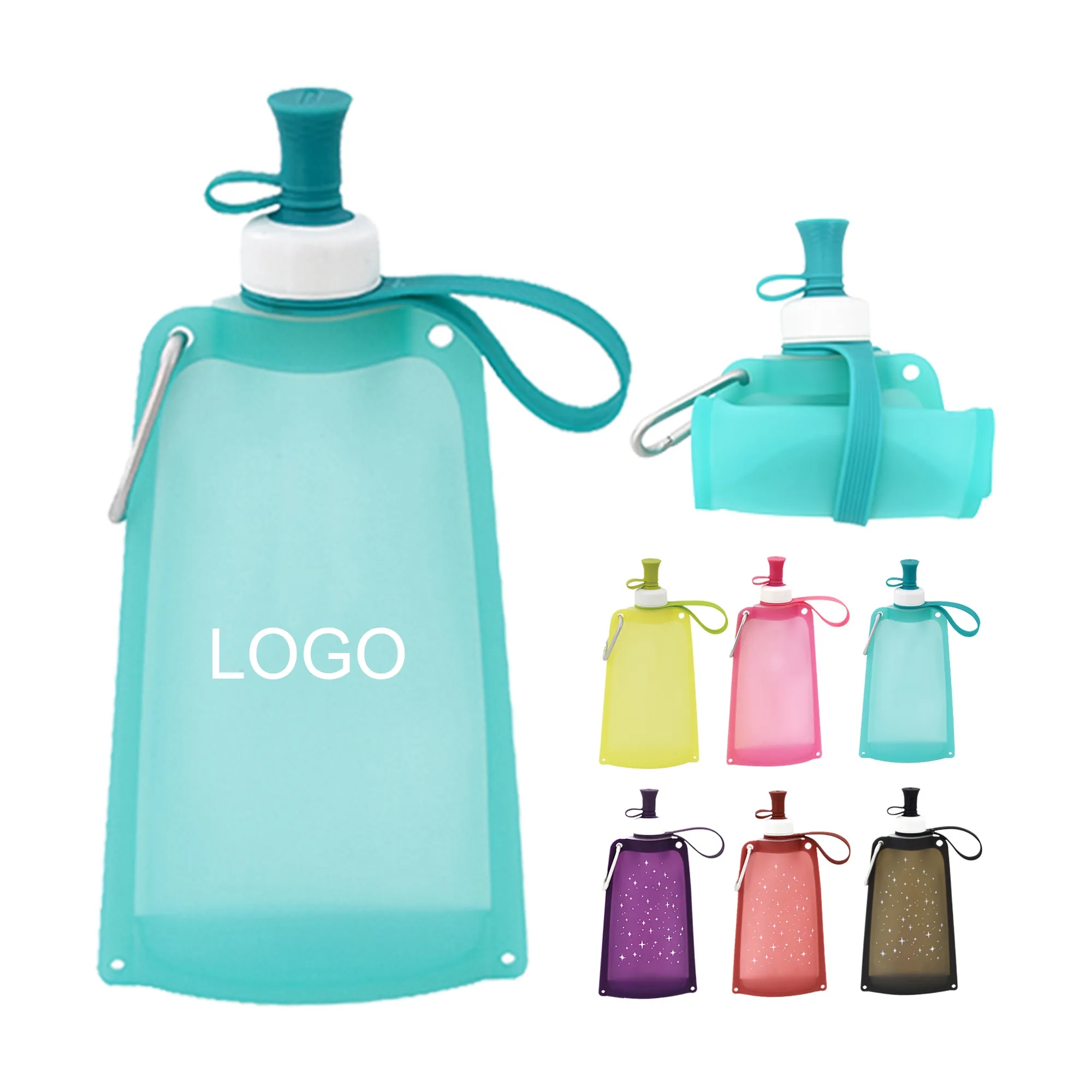 550ml Outdoor Portable Silicone Water Bag 3