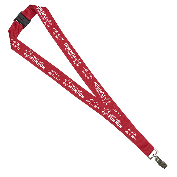 "Palmer" 1" Silkscreen Lanyard with FREE Breakaway Safety Release 6