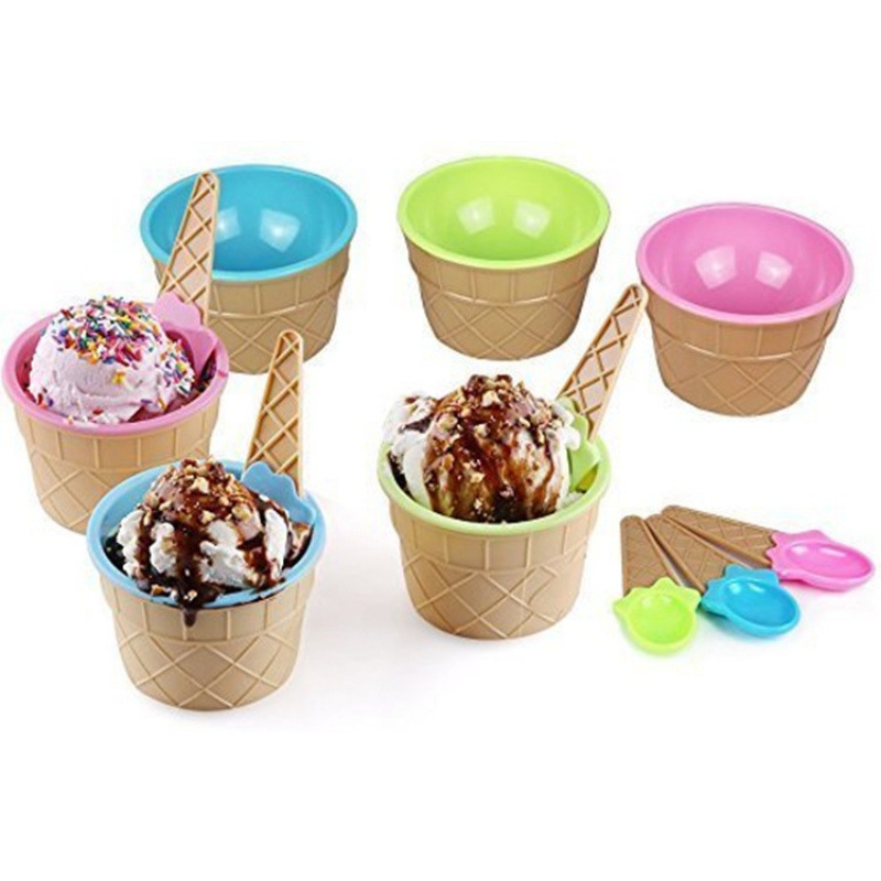 Reusable Ice Cream Bowls and Spoons 6