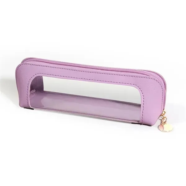 PU Leather Transparent Pencil Case 8