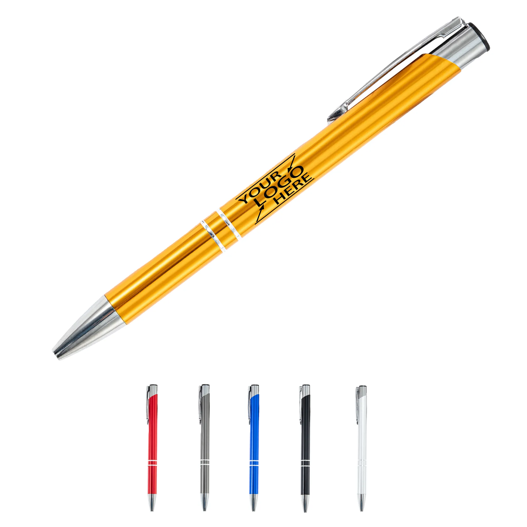 Custom Double-Spiral Decorative Aluminum Ballpoint Pen