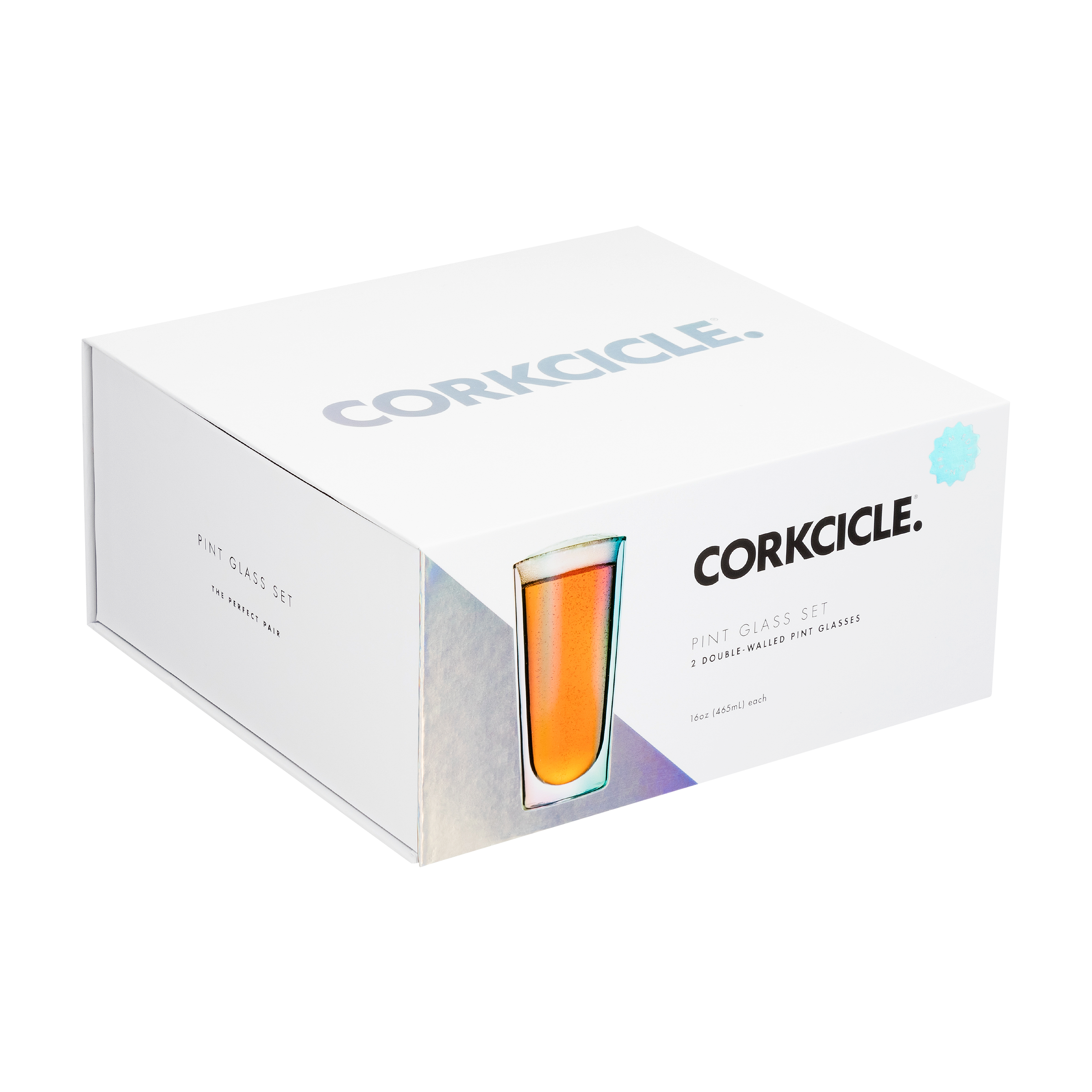 Corkcicle 16 oz Prism Glass Pint - Set of 2 4