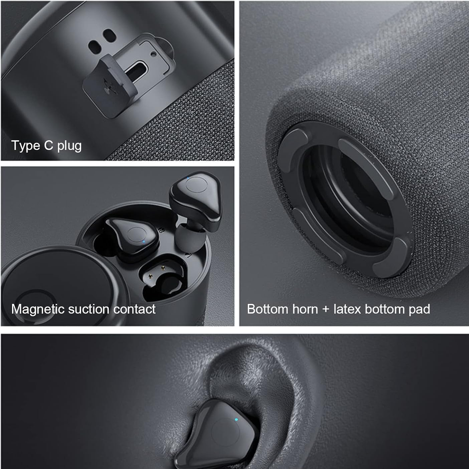2" 1 Wireless Speaker and Earbuds with 360 Degree Surround Sound 2