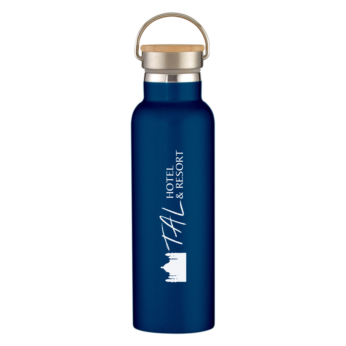21 Oz. Tipton Recycled Stainless Steel Bottle With Bamboo Lid, custom water bottle with logo imprint 12