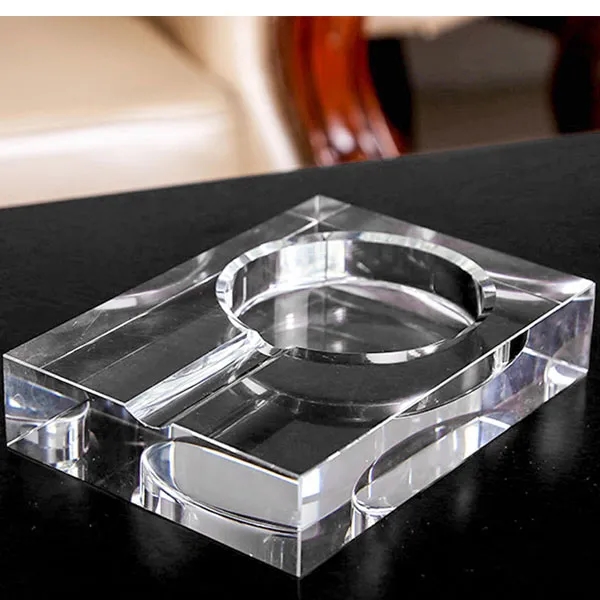 Rectangle Crystal Single Cigar Ashtray 5