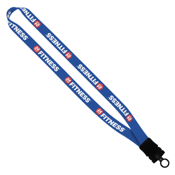 3/4" Dye-Sublimated Stretchy Elastic Lanyard with Plastic Snap-Buckle Release 1
