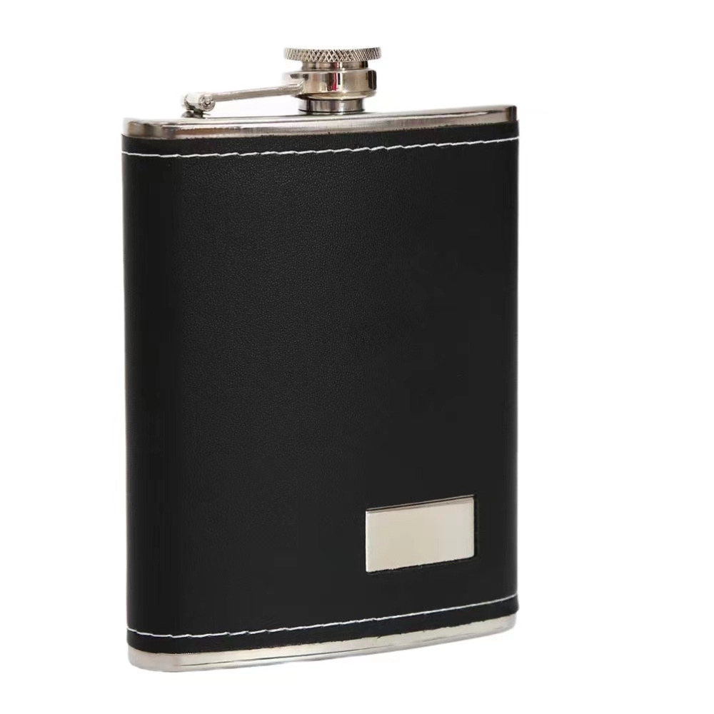 8 oz Stainless Steel Liquor Flask PU Surface 4