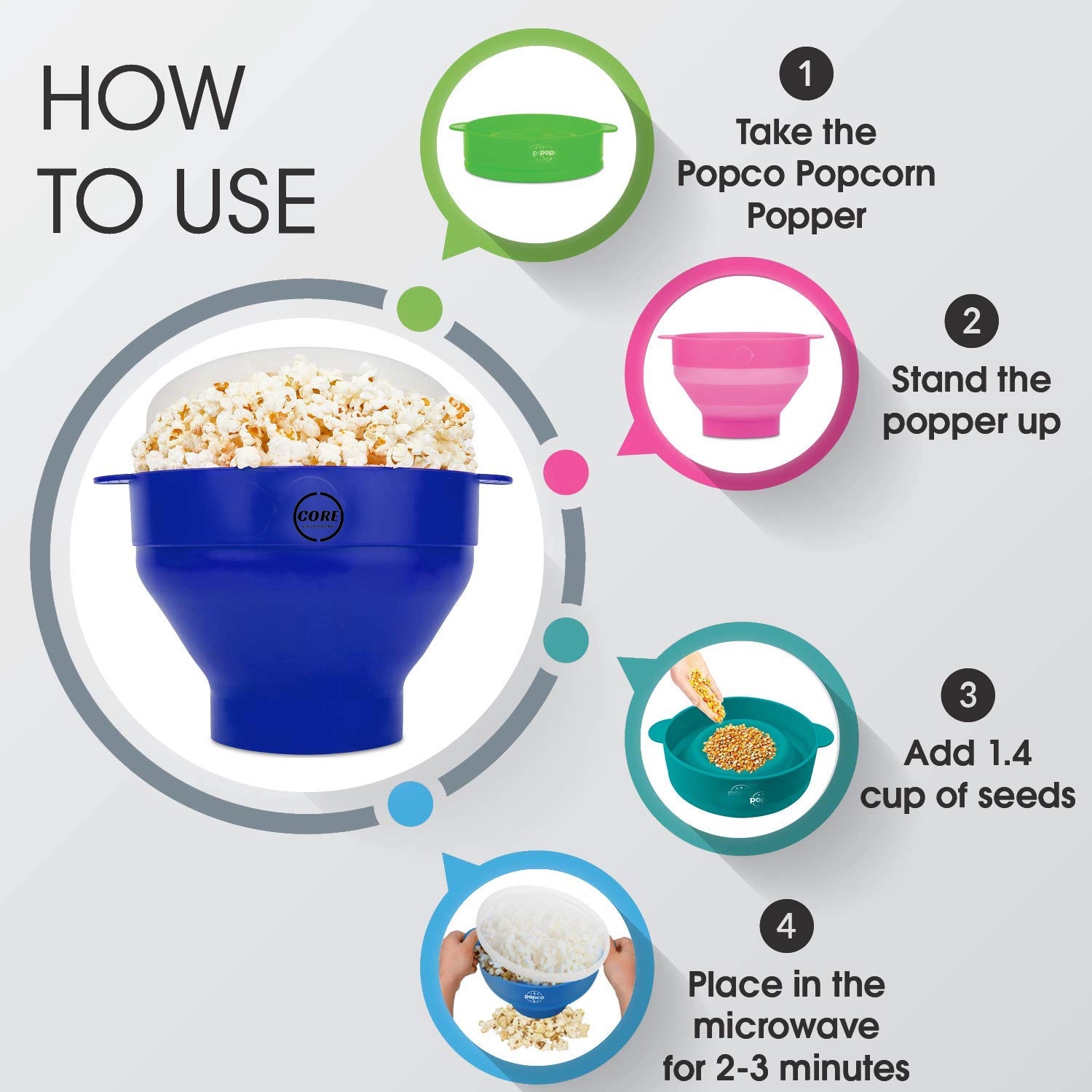 Silicone Microwave Popcorn Maker 3