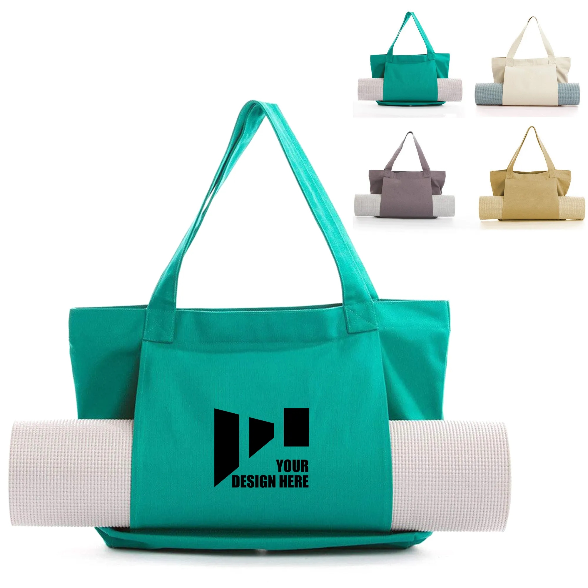 Canvas Yoga Tote Bag, custom tote bag with logo imprint 3