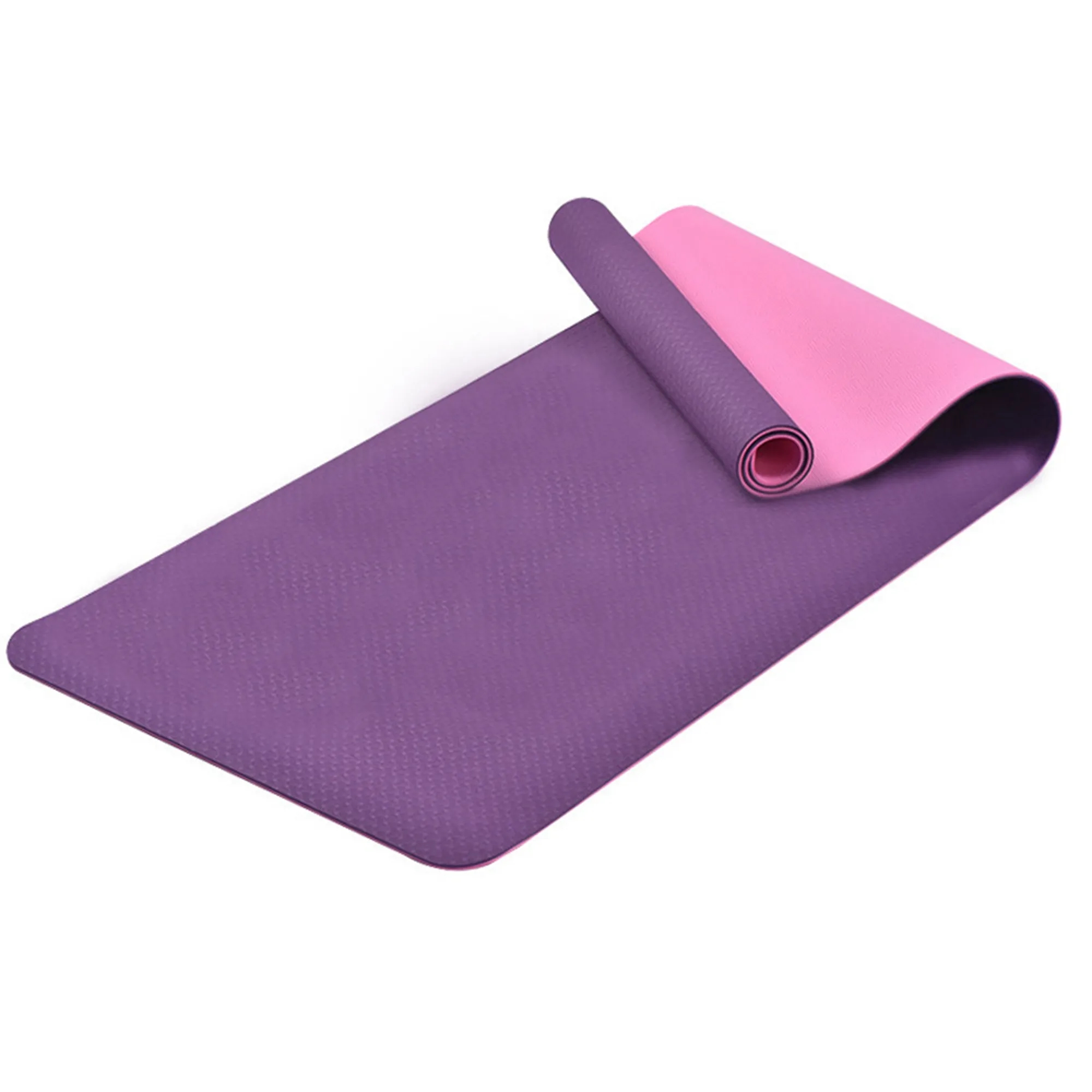 MOQ12 Dual Color TPE Yoga Mat Portable Fitness 11