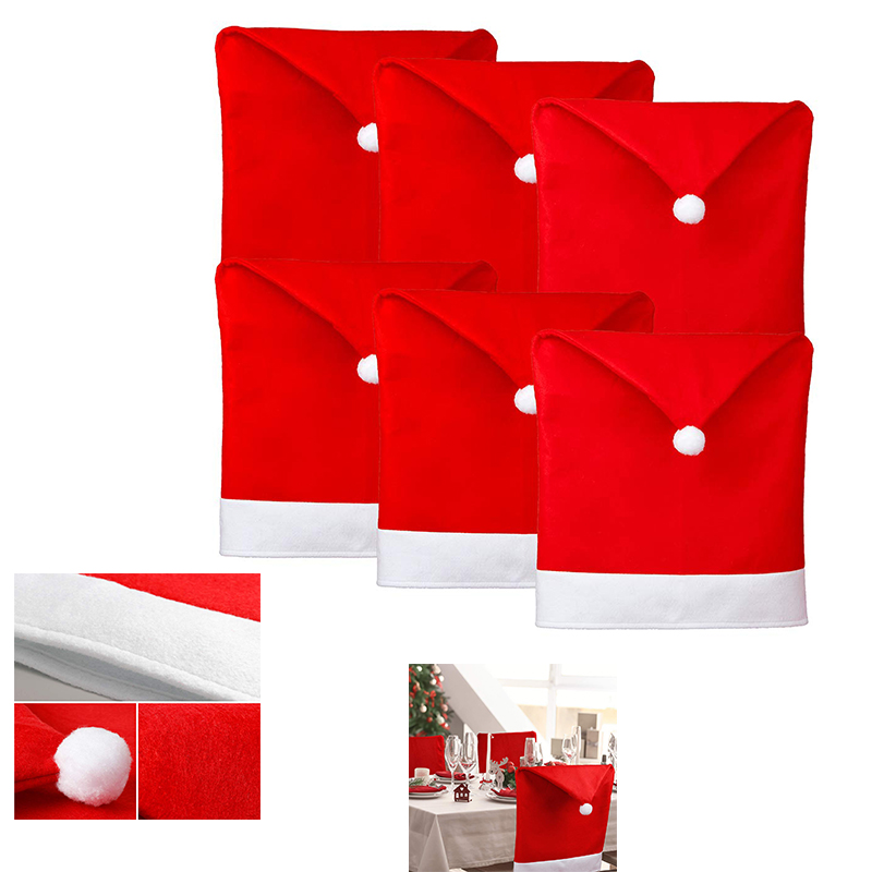 Dining Set Christmas Hat Christmas Chair Cover 2
