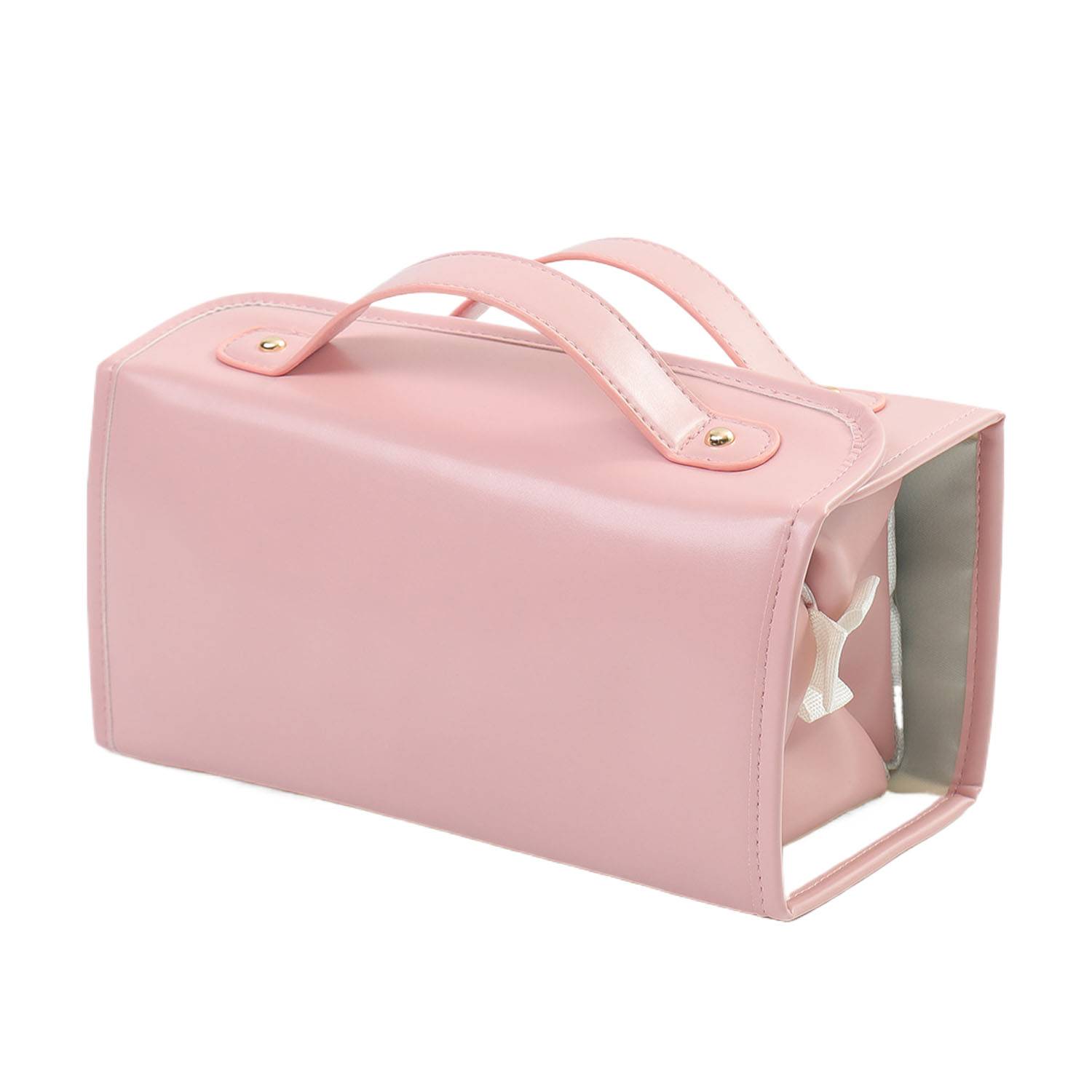 Portable PU Leather Travel Cosmetic Bag Detachable Pouches 10