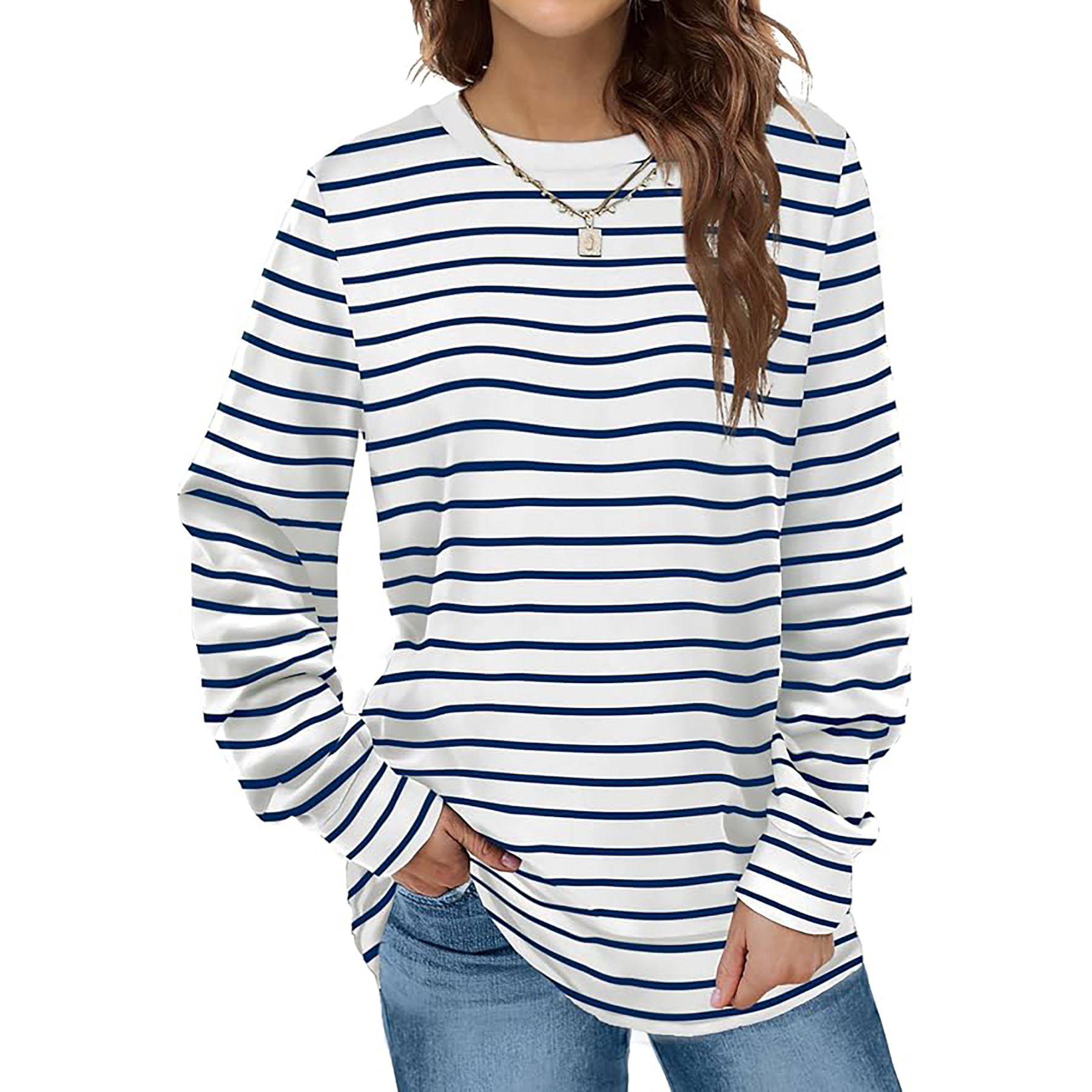 Women's Round Neck Long Sleeve Shirt 30