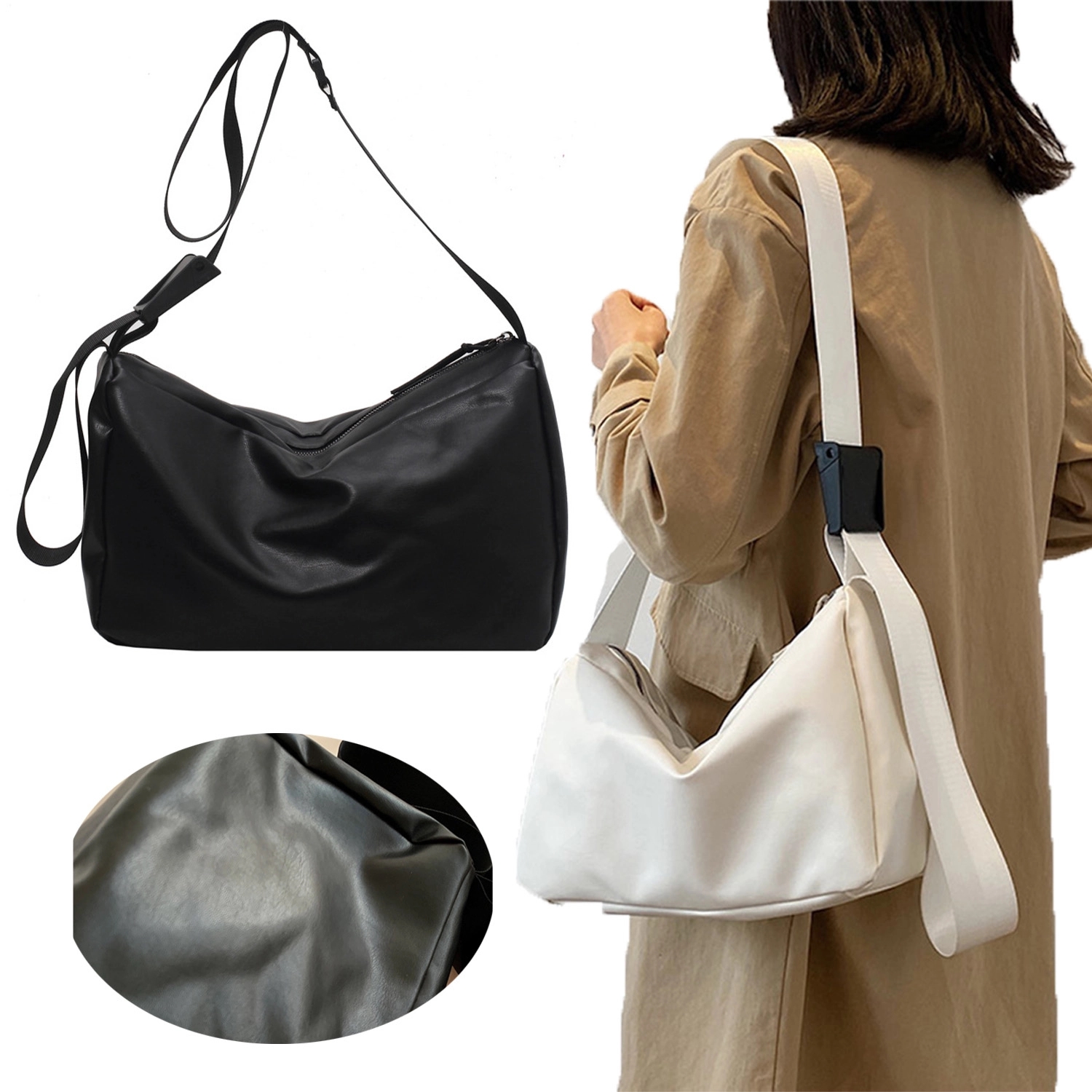Casual Leather Shoulder Bag 3