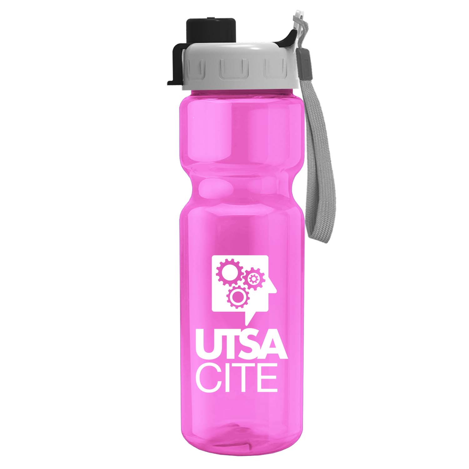 Champion - 28 oz. Transparent Bottle with Straw 2