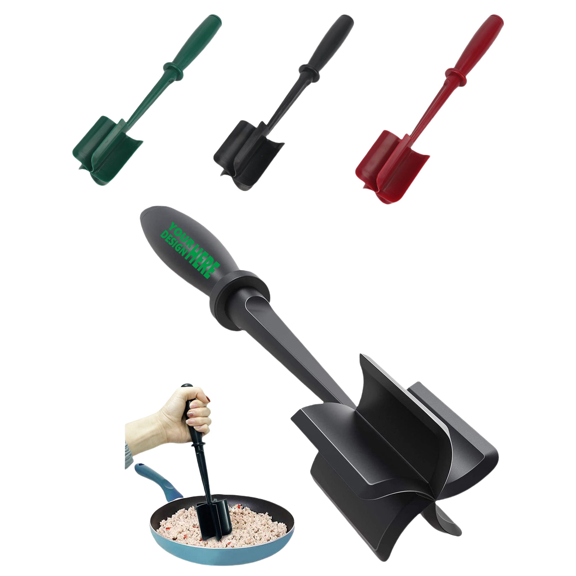5 Curved Blades Ground Beef Smasher Durable MOQ50 2