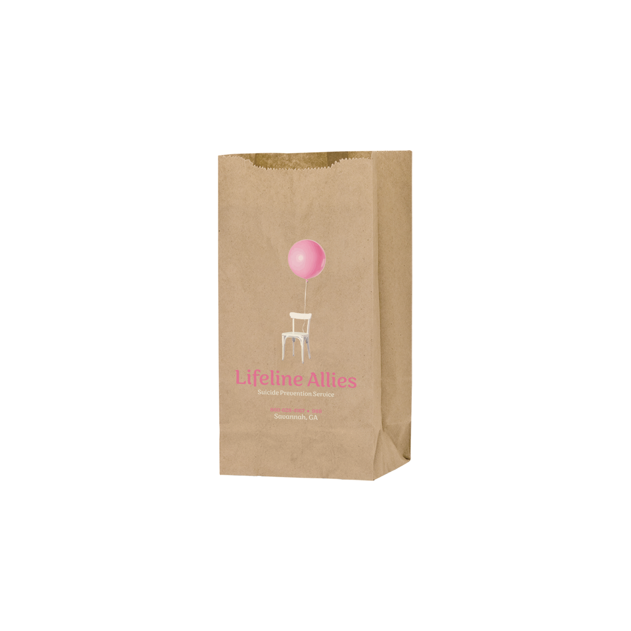 Grocery Bag - Natural Kraft 12# SOS 1