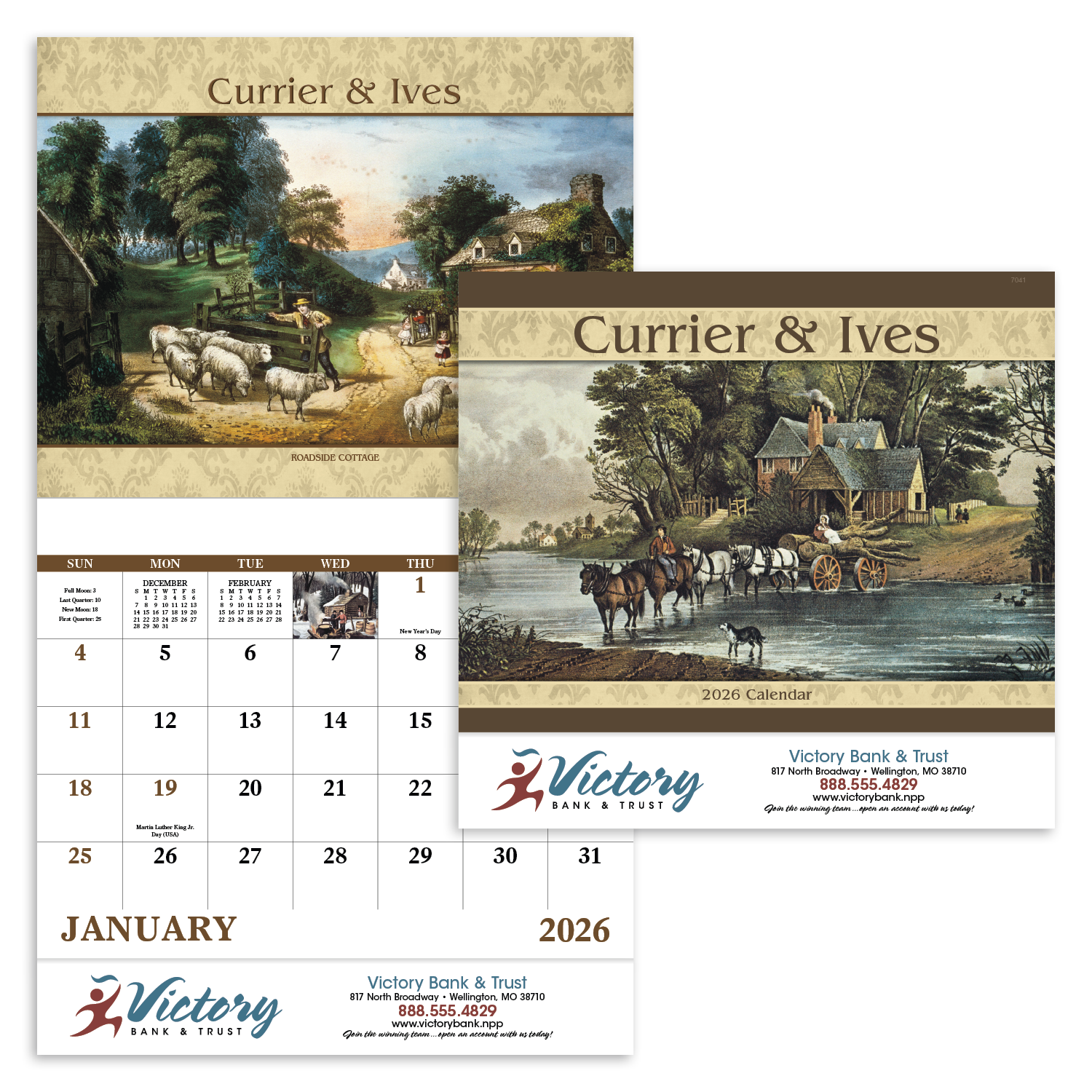 Good Value™ Currier & Ives - Stapled Calendar 10