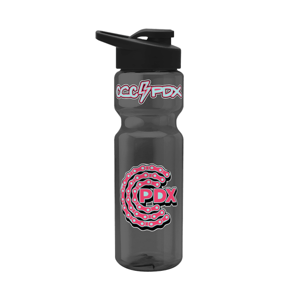 Blazer 28oz Transparent Bike Bottle w/Drink-thru Lid 45