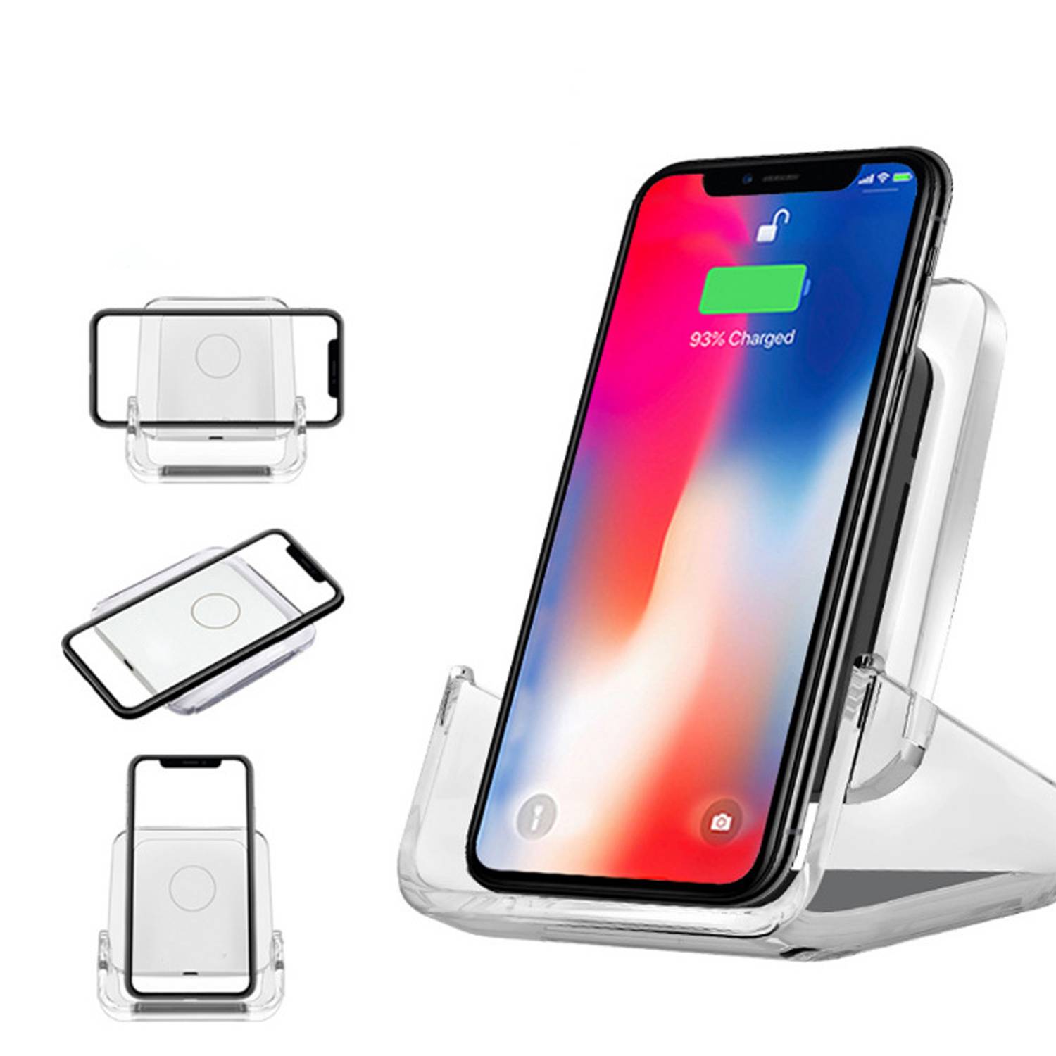 Crystal Phone Holder Three In One Wireless Fast Charging 3