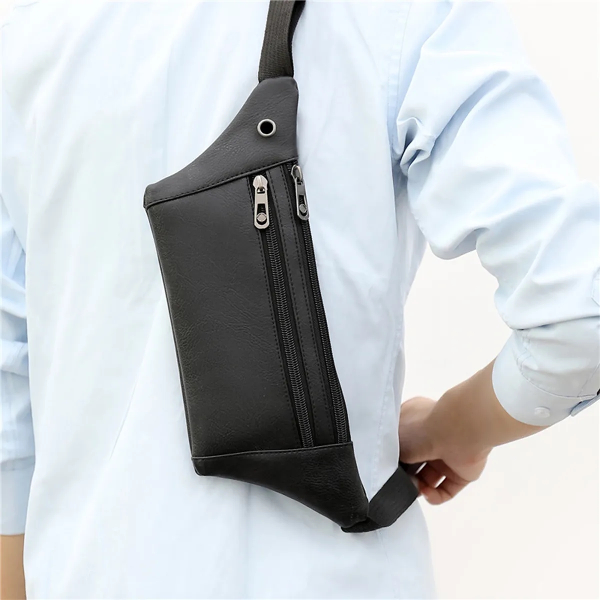 PU Leather Waist Bag Travel Cross body Waist Fanny Bum Pouch 6
