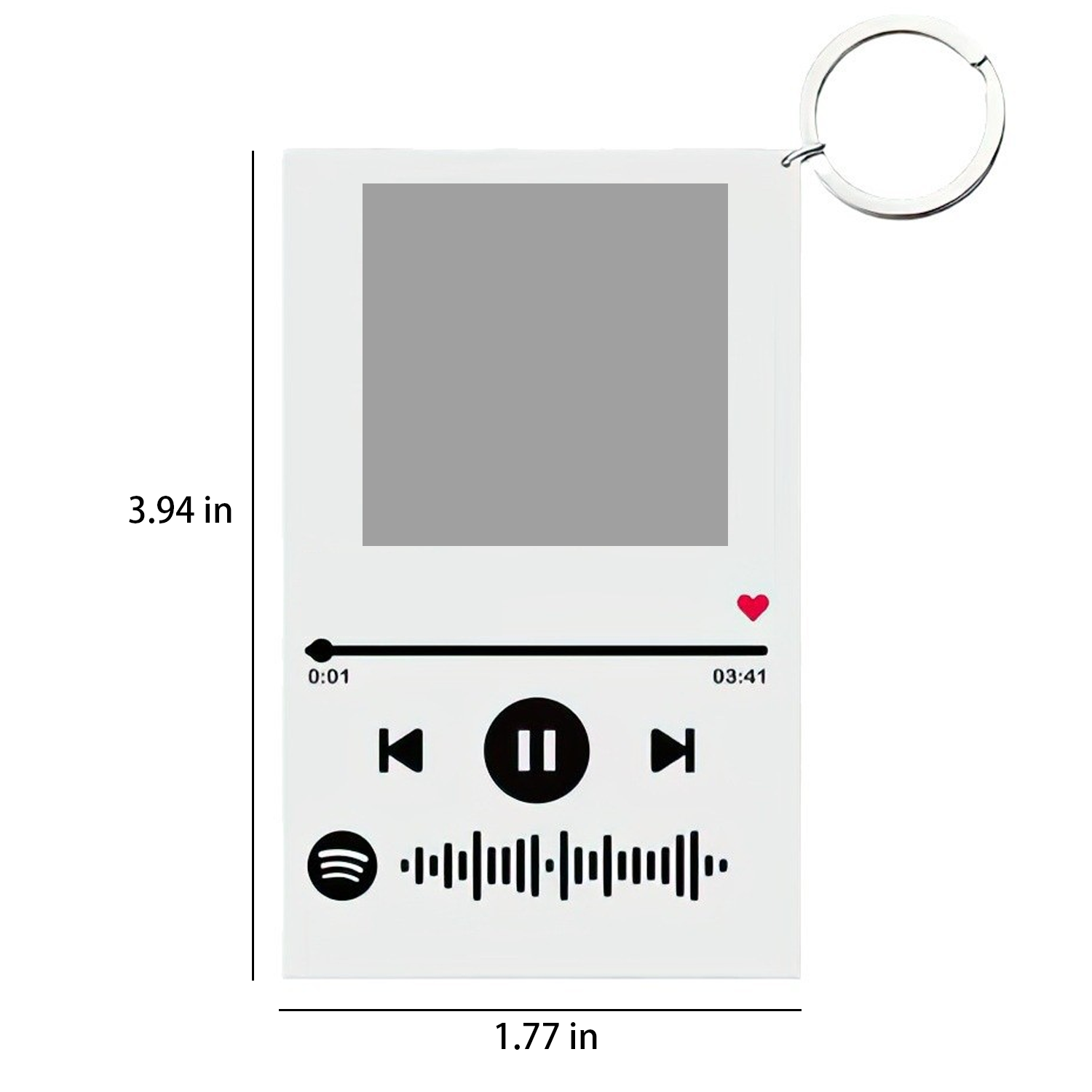Acrylic photo signboard transparent keychain 3