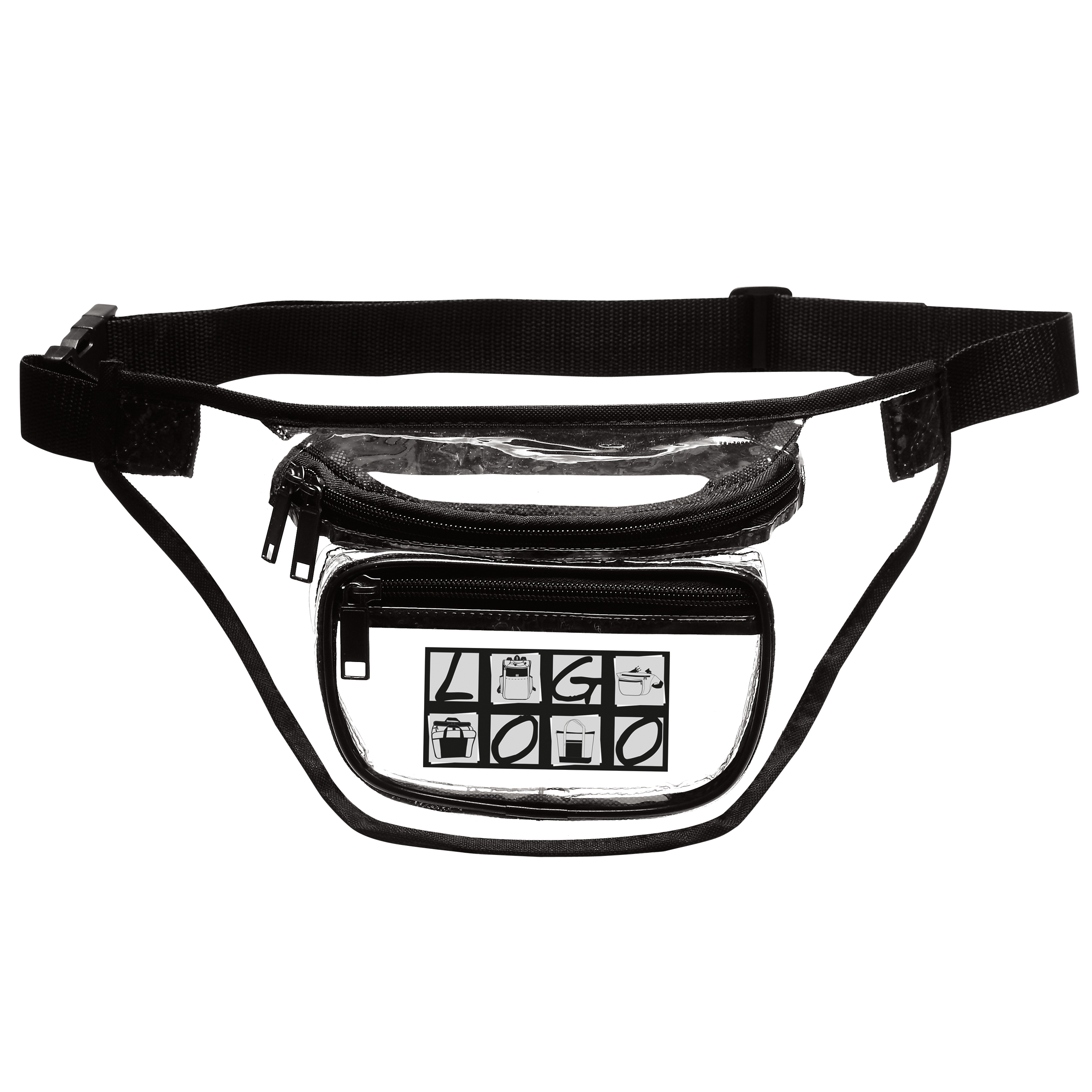 3-Zip Clear Fanny Pack 2