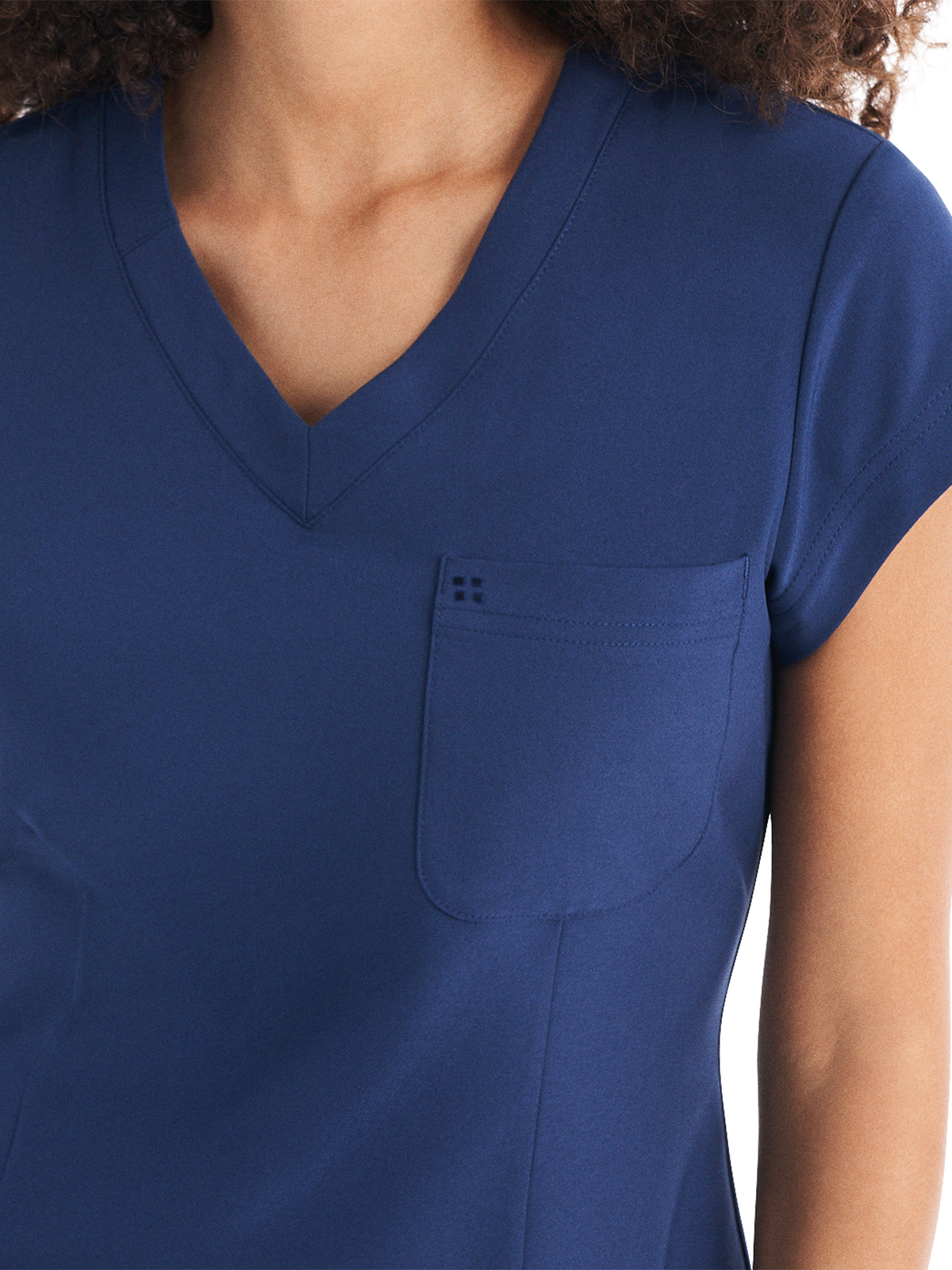 White Cross - CRFT - Women's One-Pocket V-Neck Top 14