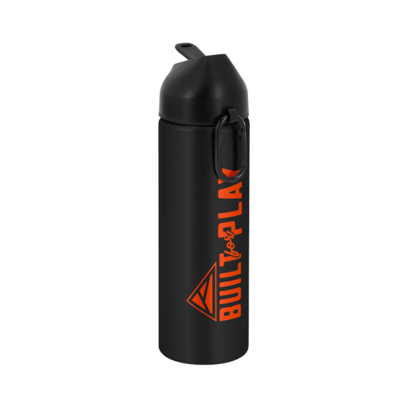 EasyFlow Recycled Aluminum Bottle w Straw Lid, custom water bottle with logo imprint 14