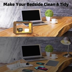 15W Fast Wireless Charger Night Light with 3 Color & Adjustable Brightness 2