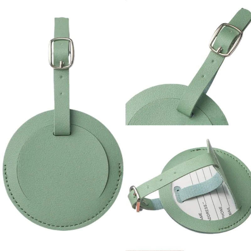 Round PU Luggage Tags 4
