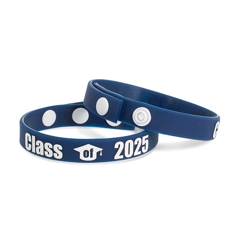 Embossed Printed Silicone Adjustable Wristbands 150