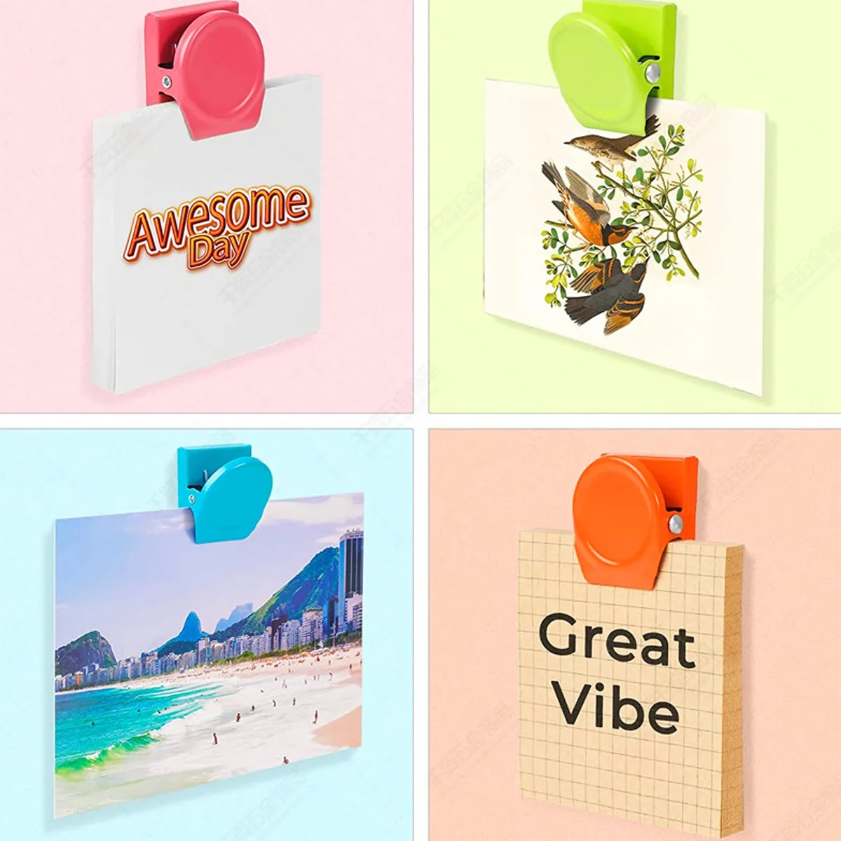 Round Magnetic Clip W/ Strong Grip For Notes And Branding 6