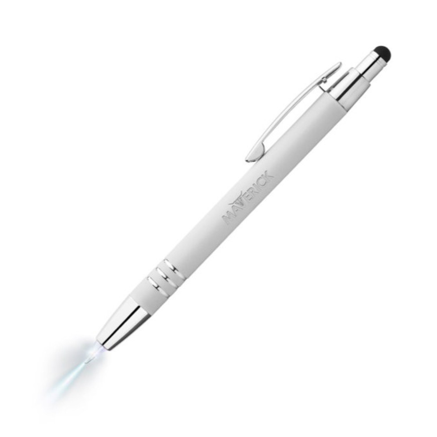 Flashlight and Stylus Click Metal Pen 8