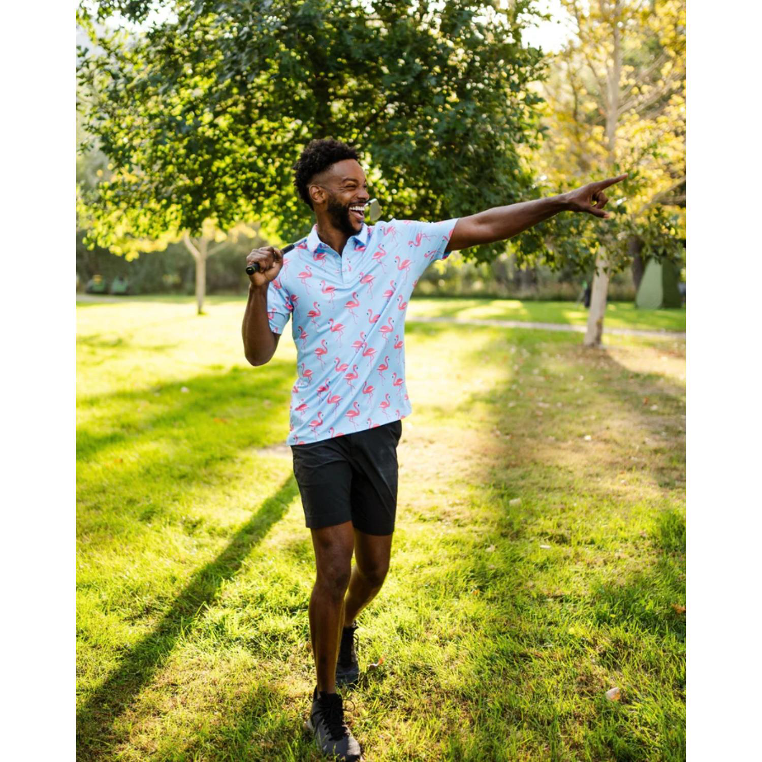 YATTA Golf® - Flamingo men's moisture wicking & Wrinkle free Polo Shirts 4