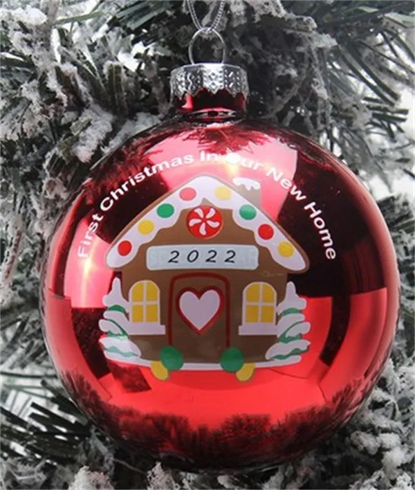 3 1/4" Promotional Glass Ornaments with Full Color Silk Prin 4
