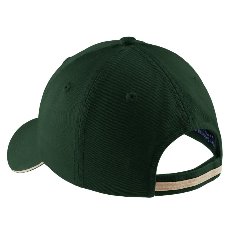 Port Authority Sandwich Bill Cap With Striped Closure. 7
