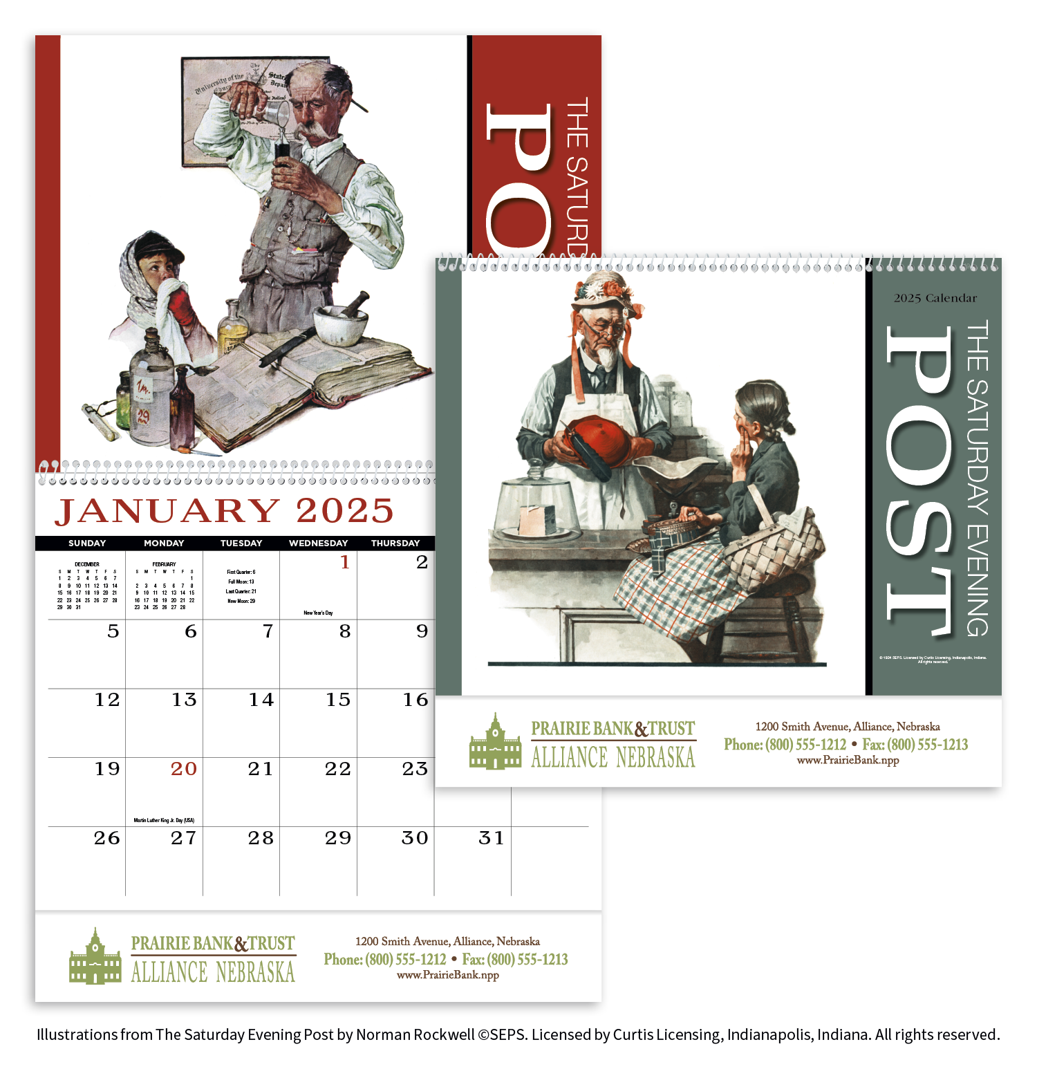 HotLine® Products Saturday Evening Post Appointment Calendar - Spiral 13